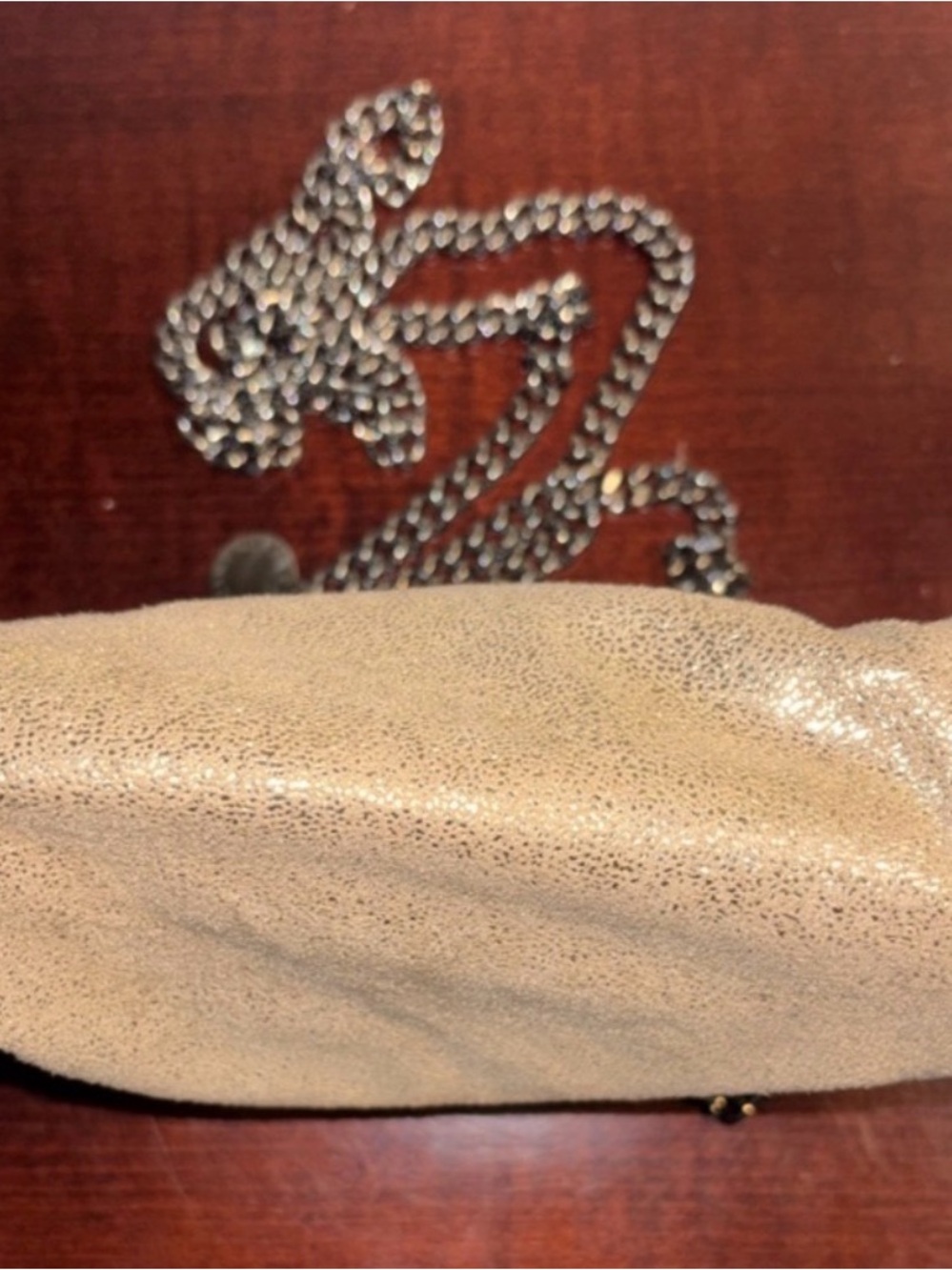 Stella McCartney Beige Metallic Mini Falabella Tote - Picture 7 of 9